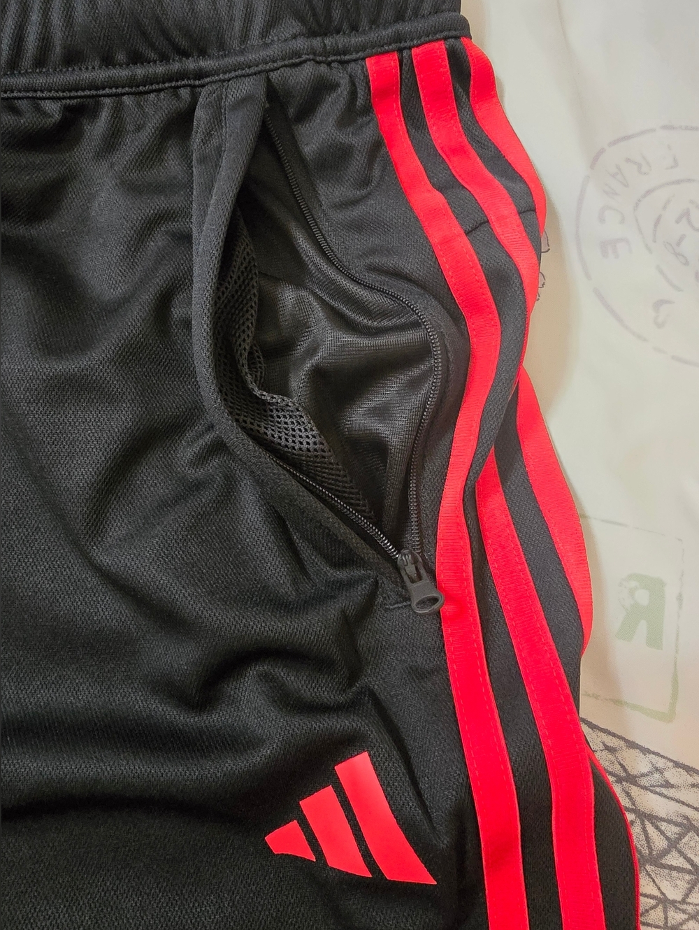 ADIDAS Men's Train Essentials Piqué 3-Stripes Training Shorts Black/Red SZ: XXXL - Picture 2 of 8